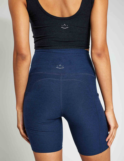 Beyond Yoga Spacedye Team Pockets Biker Short - Nocturnal Navyimage2- The Sports Edit