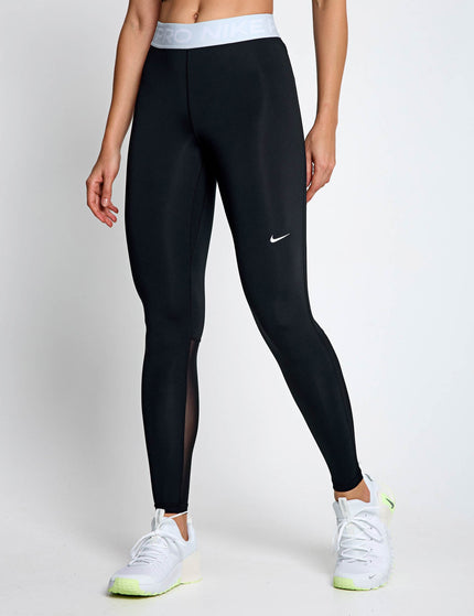 Nike Pro Leggings - Black/Celestine Blue/Whiteimage3- The Sports Edit