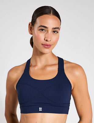 Power Medium Support Sports Bra - Navy Blue Power Medium Support Sports Bra - Navy Blue