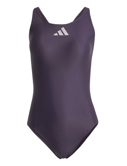 adidas 3 Bar Logo Swimsuit - Aurora Black/Preloved Figimage6- The Sports Edit
