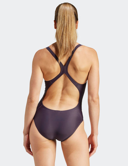 adidas 3 Bar Logo Swimsuit - Aurora Black/Preloved Figimage3- The Sports Edit