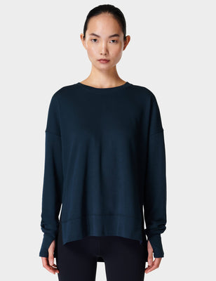After Class Longline Sweatshirt - Navy Blue After Class Longline Sweatshirt - Navy Blue