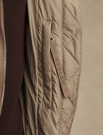 Varley Katya Long Down Puffer - Portabella Metallicimage7- The Sports Edit