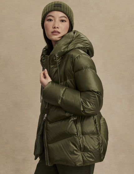 Varley Madelina Lightweight Down Jacket - Racing Oliveimage3- The Sports Edit