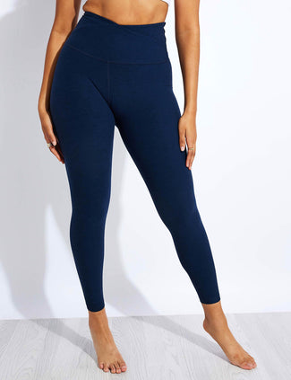 Spacedye At Your Leisure High Waisted Midi Legging - Nocturnal Navy