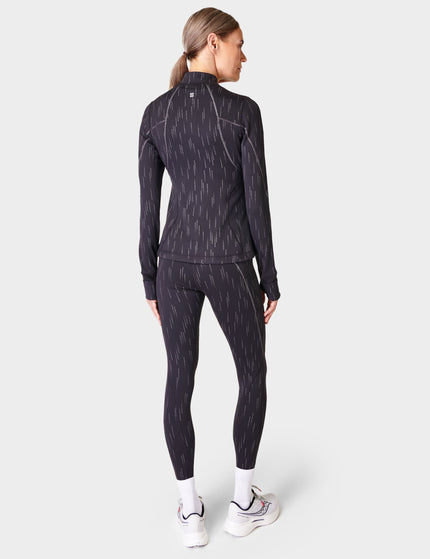 Sweaty Betty Therma Bost Running Zip Up - Grey Reflective Printimage2- The Sports Edit
