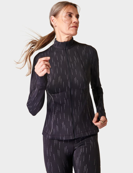 Sweaty Betty Therma Bost Running Zip Up - Grey Reflective Printimage1- The Sports Edit
