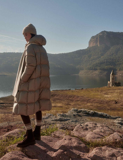 Varley Katya Long Down Puffer - Portabella Metallicimage4- The Sports Edit