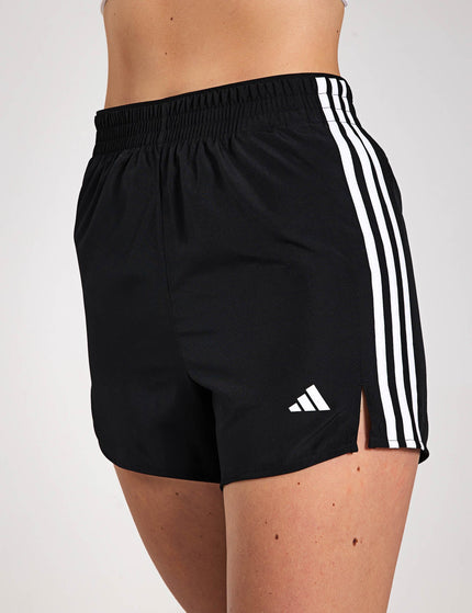 adidas 3-Stripes High Waisted Shorts - Black/Whiteimage1- The Sports Edit