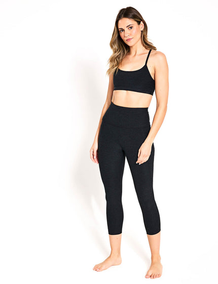 Beyond Yoga Spacedye Out Of Pocket High Waisted Capri Legging - Darkest Nightimage4- The Sports Edit