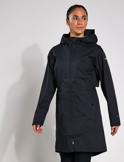 Columbia Weekend Adventure II Long Waterproof Jacket - Blackimage1- The Sports Edit