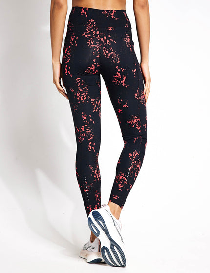 Goodmove Go Train Printed High Waisted Gym Leggings - Red Miximage2- The Sports Edit