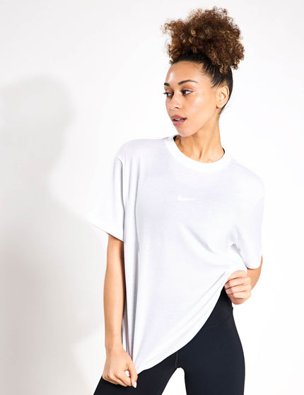 Nike One Relaxed Dri-FIT Short-Sleeve Top - White/Blackimage1- The Sports Edit
