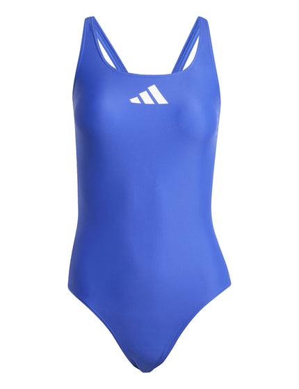 adidas 3 Bar Logo Swimsuit - Semi Lucid Blue/Whiteimage6- The Sports Edit