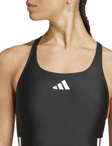 adidas 3-Stripes C-Back Swimsuit - Black/Whiteimage3- The Sports Edit