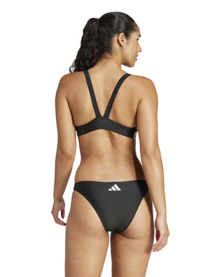 3-Stripes V-Back Bikini - Black/White