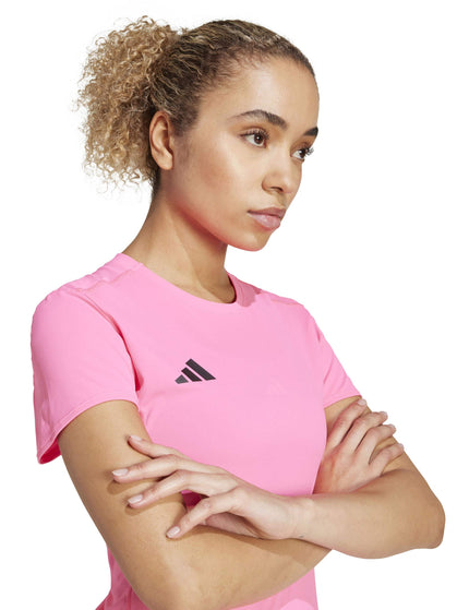 adidas Adizero Essentials Running T-Shirt - Lucid Pinkimage3- The Sports Edit