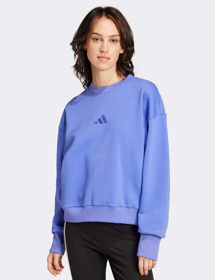 adidas ALL SZN Fleece Loose Sweatshirt - Semi Cobalt Blueimage1- The Sports Edit