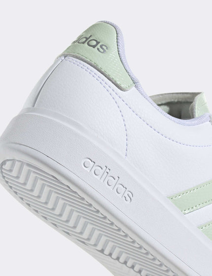 adidas Grand Court 2.0 Shoes - Cloud White/Linen Green/Matte Silverimage7- The Sports Edit