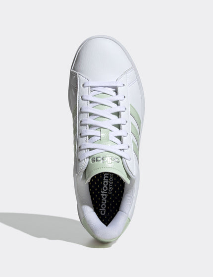 adidas Grand Court 2.0 Shoes - Cloud White/Linen Green/Matte Silverimage5- The Sports Edit