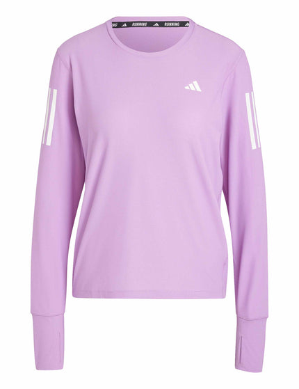 adidas Own The Run Long Sleeve Top - Preloved Purpleimage6- The Sports Edit