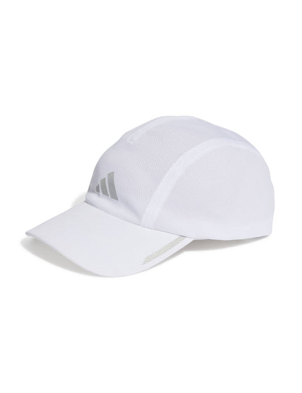 adidas Running AEROREADY Four-Panel Mesh Cap - White/Reflective Silverimage1- The Sports Edit