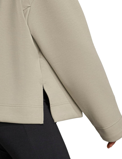 adidas Soft Lux Quarter-Zip - Silver Pebbleimage4- The Sports Edit