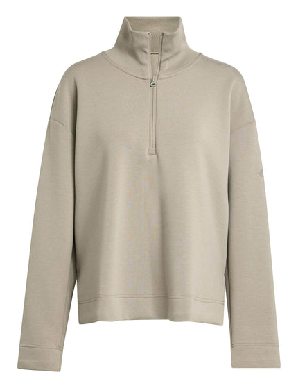 adidas Soft Lux Quarter-Zip - Silver Pebbleimage6- The Sports Edit