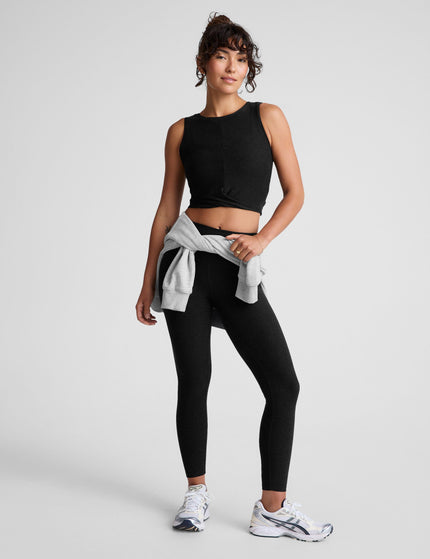 Beyond Yoga Featherweight Center Stage Cropped Tank - Darkest Nightimage4- The Sports Edit