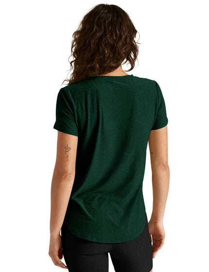 Beyond Yoga Featherweight On The Down Low Tee - Dark Spruce Green Heatherimage2- The Sports Edit