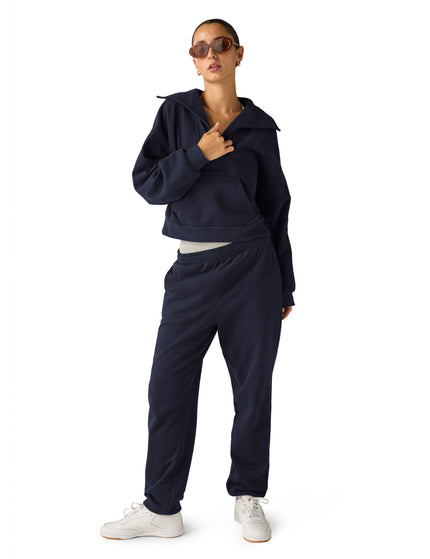 Beyond Yoga Street Smart Pullover - After Dark Navyimage4- The Sports Edit