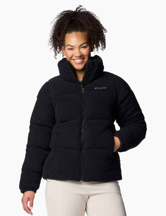 Puffect Sherpa Puffer Jacket - Black