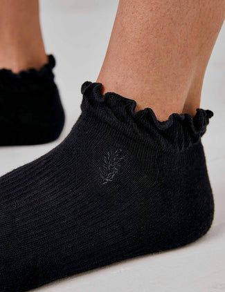 Movement Ruffle Sneaker Sock 2 Pack - Black