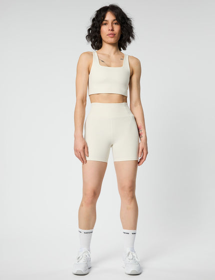 Girlfriend Collective High Waisted Run Short - Ivoryimage6- The Sports Edit