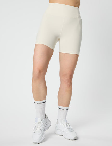 Girlfriend Collective High Waisted Run Short - Ivoryimage4- The Sports Edit