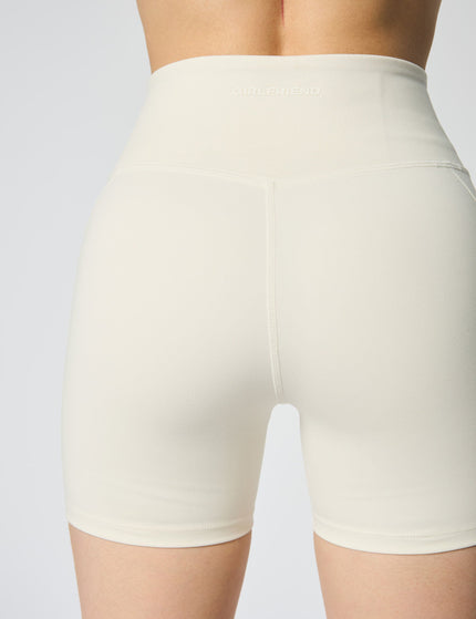 Girlfriend Collective High Waisted Run Short - Ivoryimage5- The Sports Edit