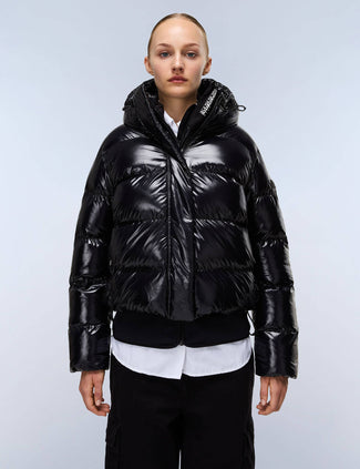 Glane Mirror Puffer Jacket - Black