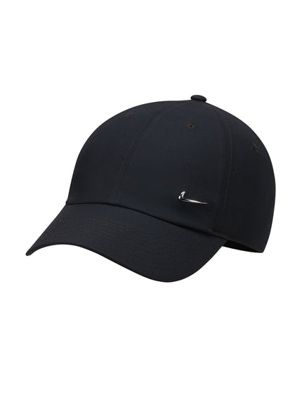 Nike Dri-FIT Club Unstructured Metal Swoosh Cap - Black/Metallic Silverimage1- The Sports Edit