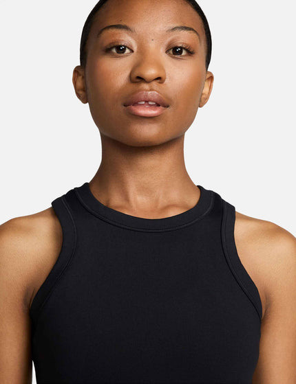 Nike One Fitted Dri-FIT Cropped Tank Top - Blackimage3- The Sports Edit