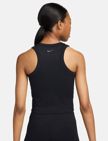 Nike One Fitted Dri-FIT Cropped Tank Top - Blackimage2- The Sports Edit