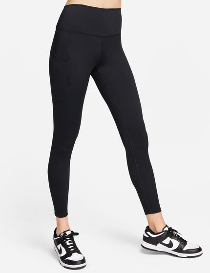 Nike One High Waisted 7/8 Leggings with Pockets - Blackimage1- The Sports Edit