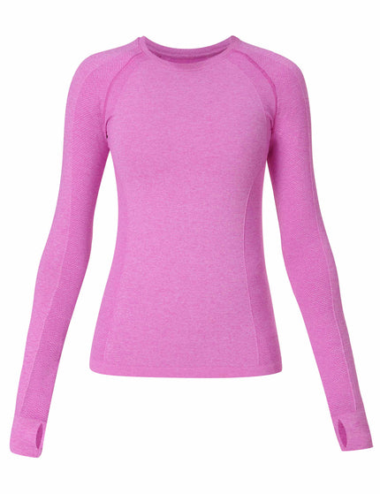 Sweaty Betty Athlete Seamless Gym Long Sleeve Top - Allium Pink/Nerine Pink Marlimage6- The Sports Edit