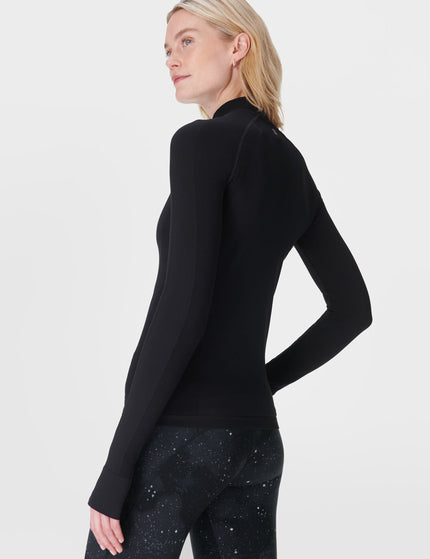 Sweaty Betty Athlete Seamless Workout Zip Up - Blackimage6- The Sports Edit