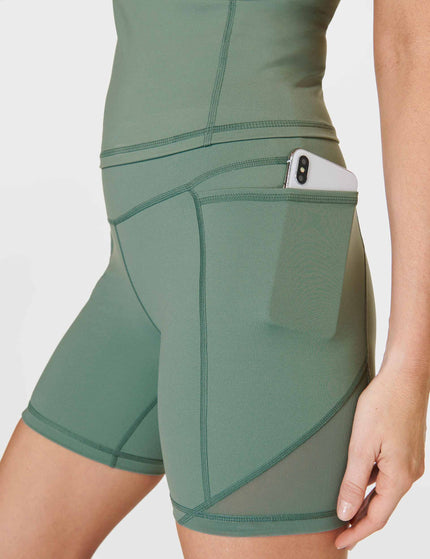 Sweaty Betty Power Aerial Mesh 6" Gym Short - Cool Forest Greenimage1- The Sports Edit