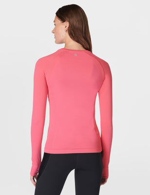 Athlete Seamless Gym Long Sleeve Top - Sweet Pink