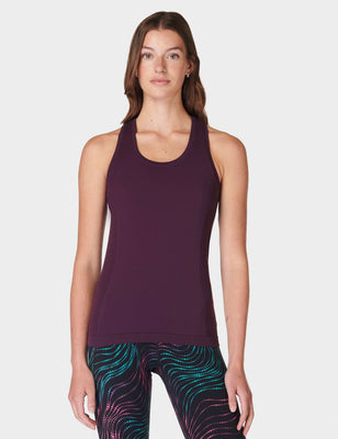 Athlete Seamless Gym Vest - Midnight Cherry Purple