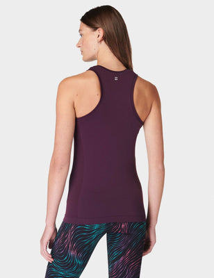 Athlete Seamless Gym Vest - Midnight Cherry Purple