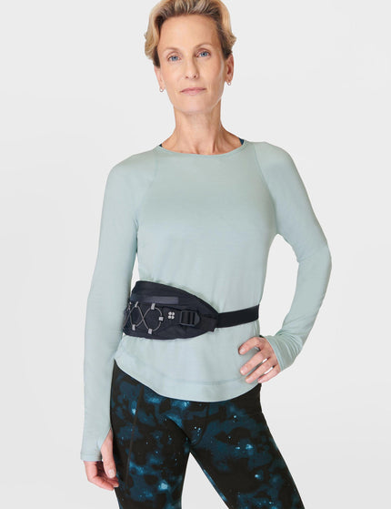 Sweaty Betty Breathe Easy Running Long Sleeve Top - Muted Teal Blueimage5- The Sports Edit