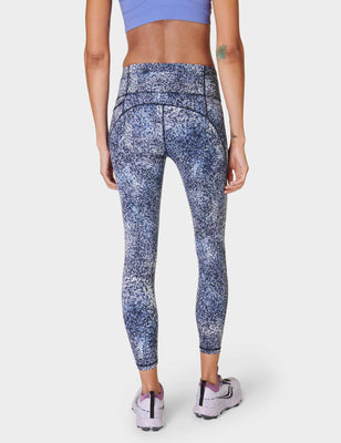 Power 7/8 Gym Leggings - Blue Speckle Print