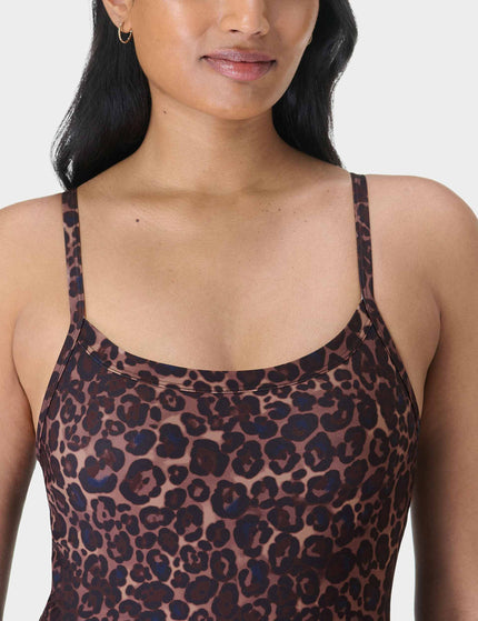 Sweaty Betty Riviera Swimsuit - Blue Pop Wild Leopard Printimage3- The Sports Edit